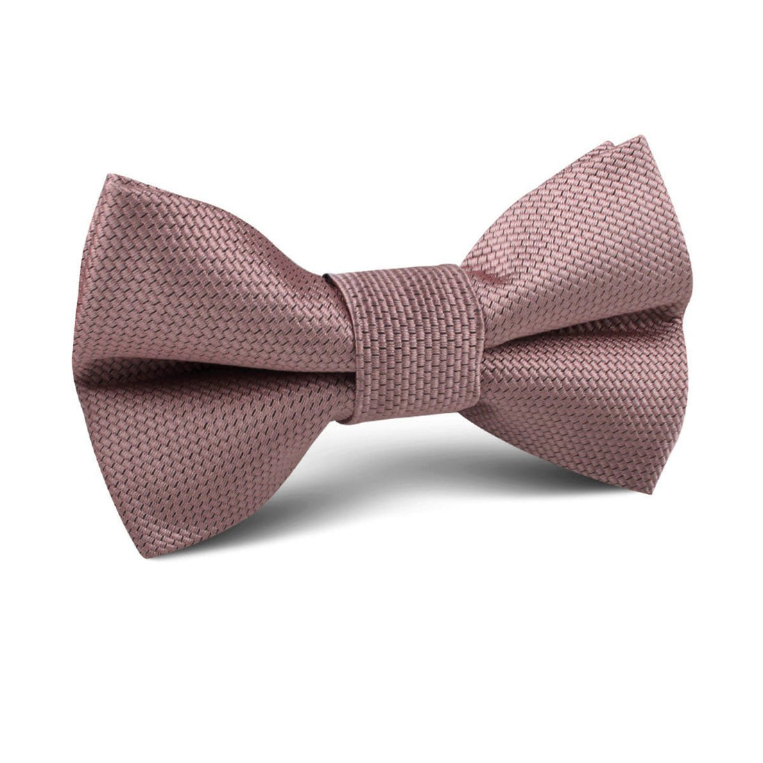 Dusty Mauve Quartz Weave Kids Bow Tie