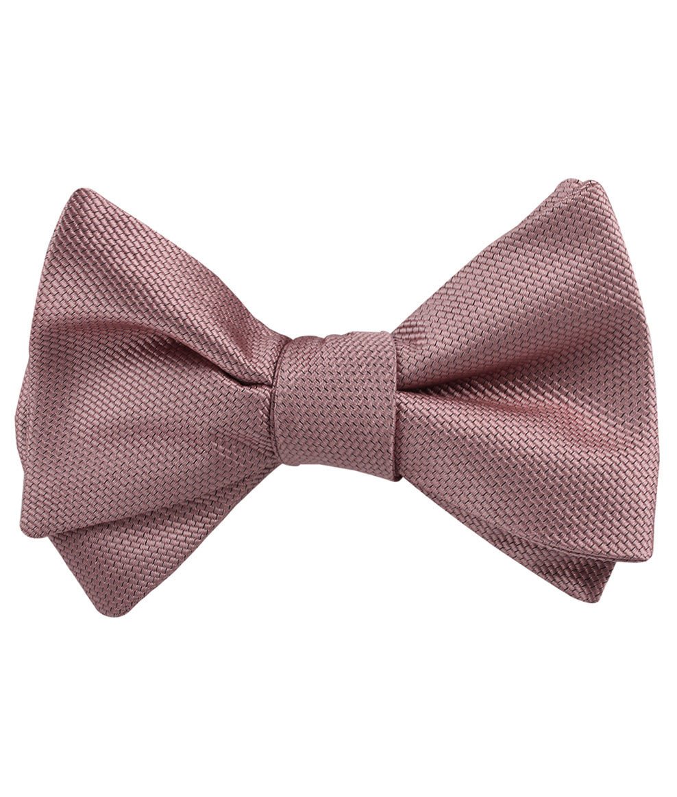 Dusty Mauve Quartz Weave Self Tied Bow Tie