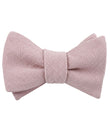 Dusty Rose Quartz Linen Self Tied Bow Tie