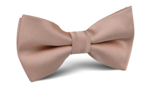 Dusty Blush Crisp Satin Bow Tie