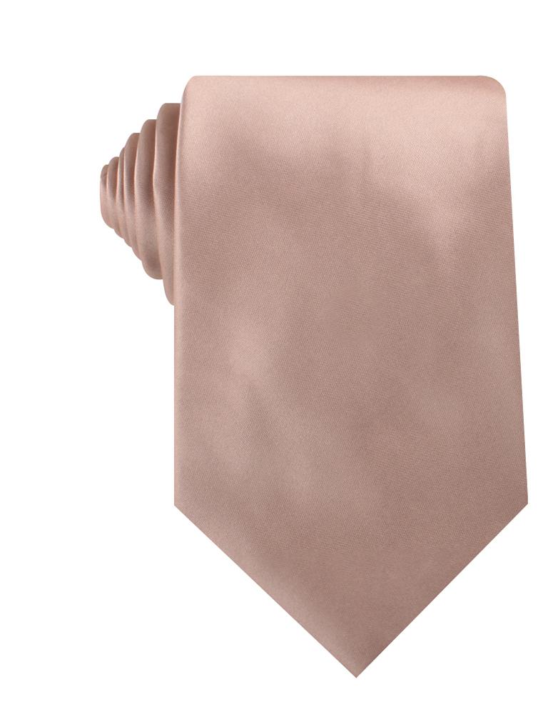 Dusty Blush Crisp Satin Necktie