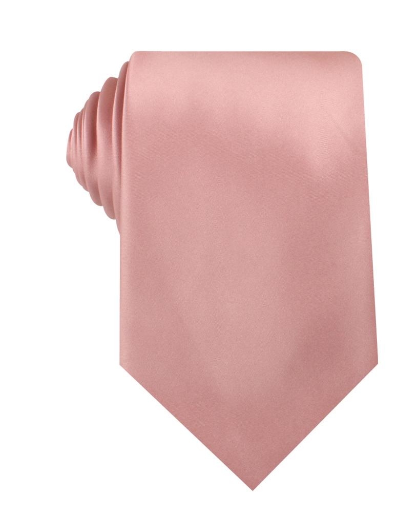 Dusty Blush Pink Satin Necktie