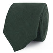 Dusty Emerald Green Linen Skinny Ties