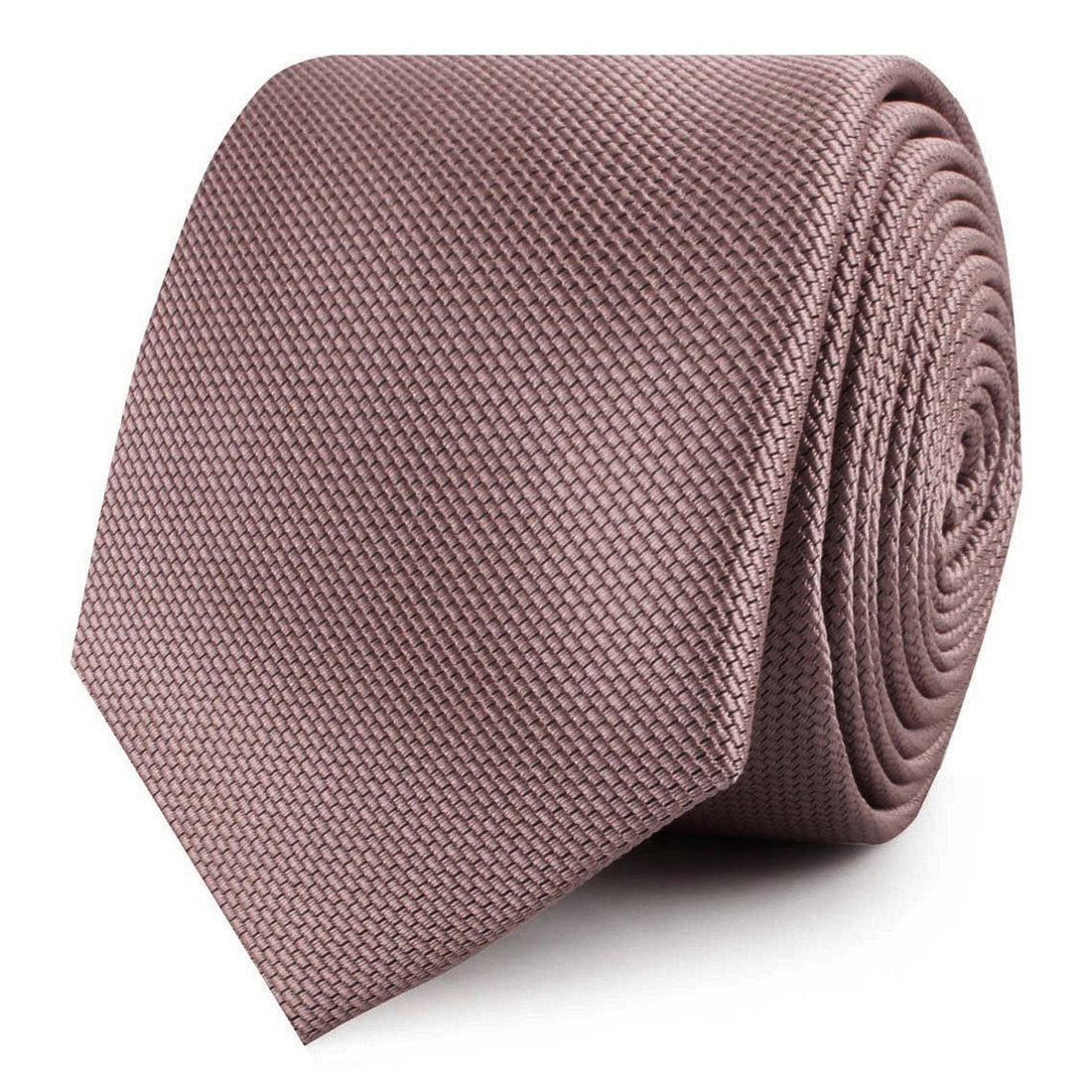 Dusty Mauve Quartz Weave Skinny Ties