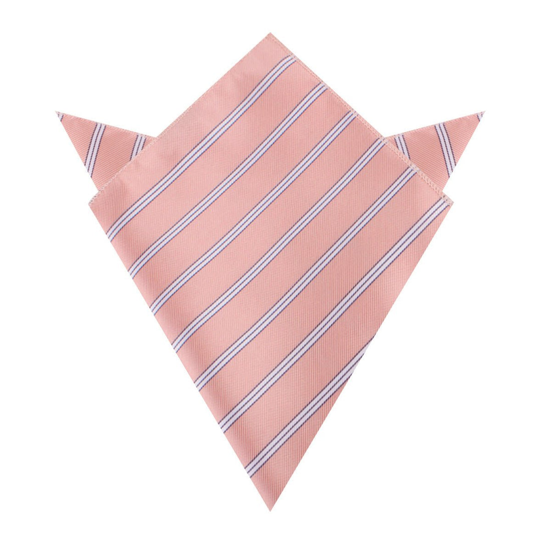 Dusty Peach Copacabana Striped Pocket Square