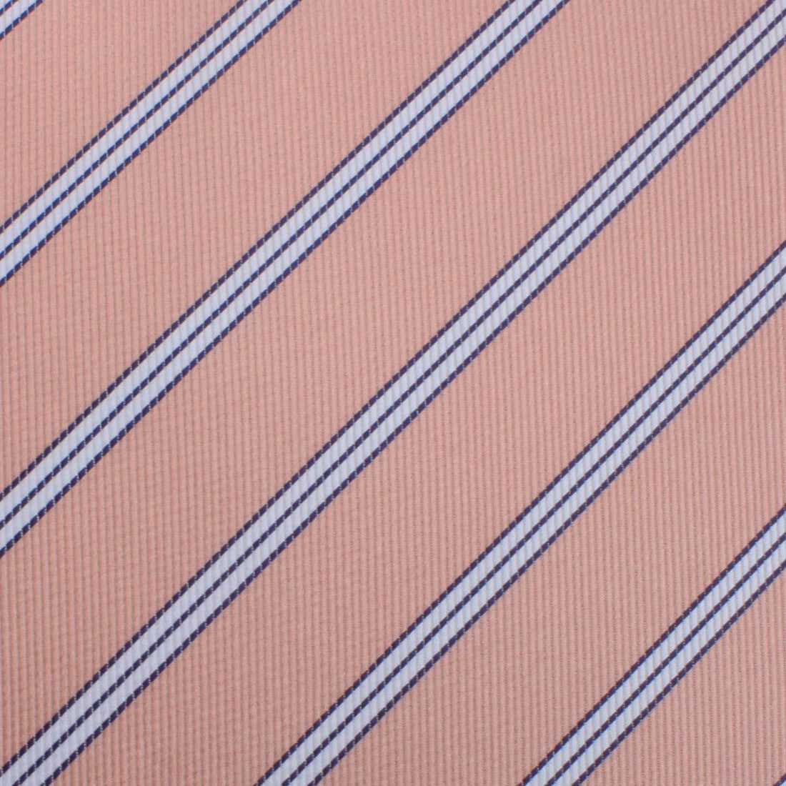 Dusty Peach Copacabana Striped Pocket Square Fabric