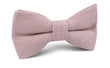 Dusty Rose Quartz Linen Bow Tie