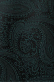 Emerald Green Paisley Kids Necktie Fabric