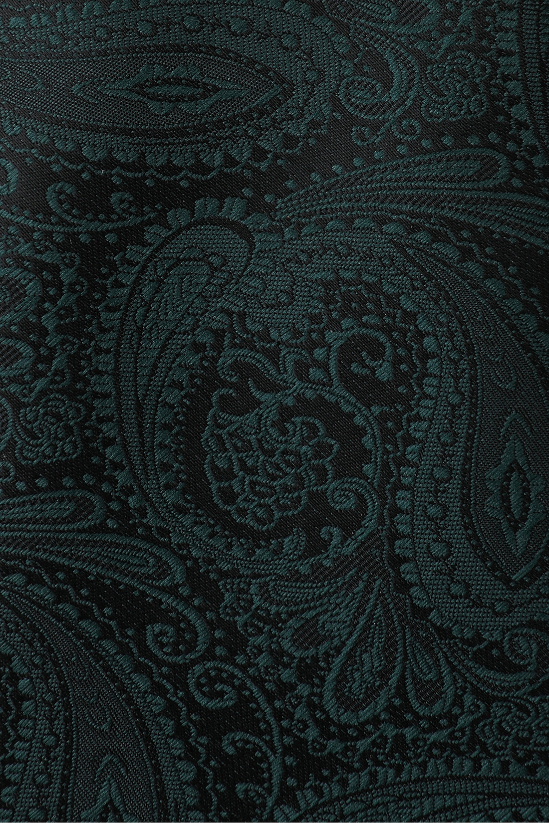 Emerald Green Paisley Kids Necktie Fabric