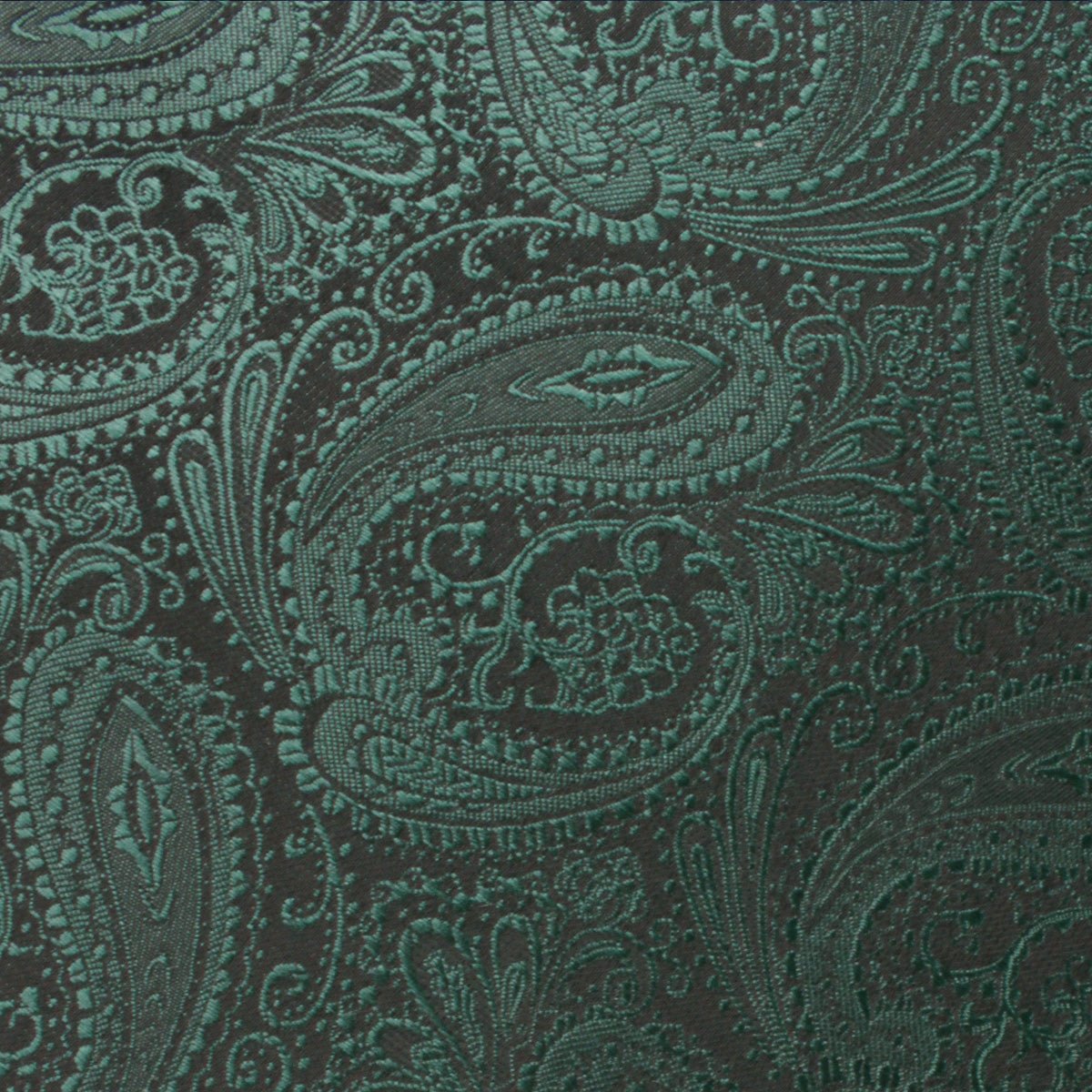 Emerald Green Paisley Self Bow Tie Fabric