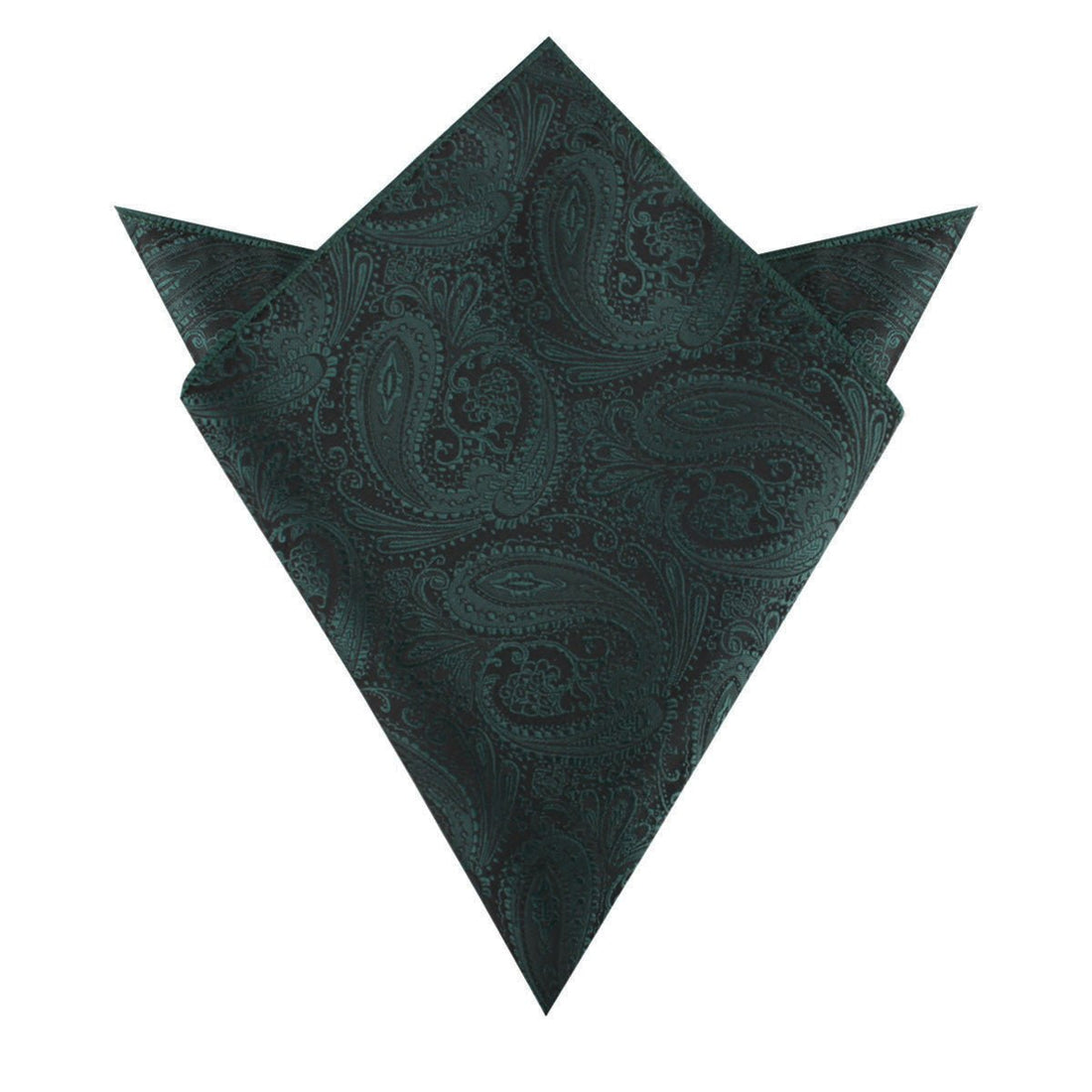 Emerald Green Paisley Pocket Square