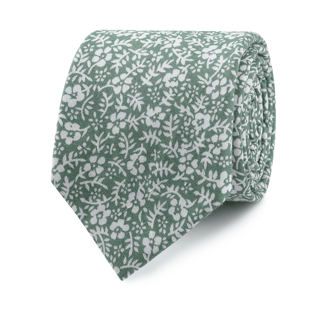 English Ivy Floral Skinny Tie