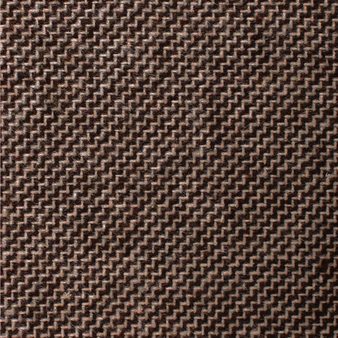 Espresso Brown Zigzag Wool Fabric Pocket Square