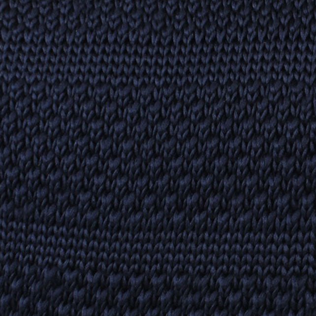 Essaouira Navy Knitted Tie Fabric