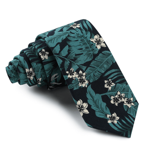 Essaouira Emerald Palm Skinny Tie