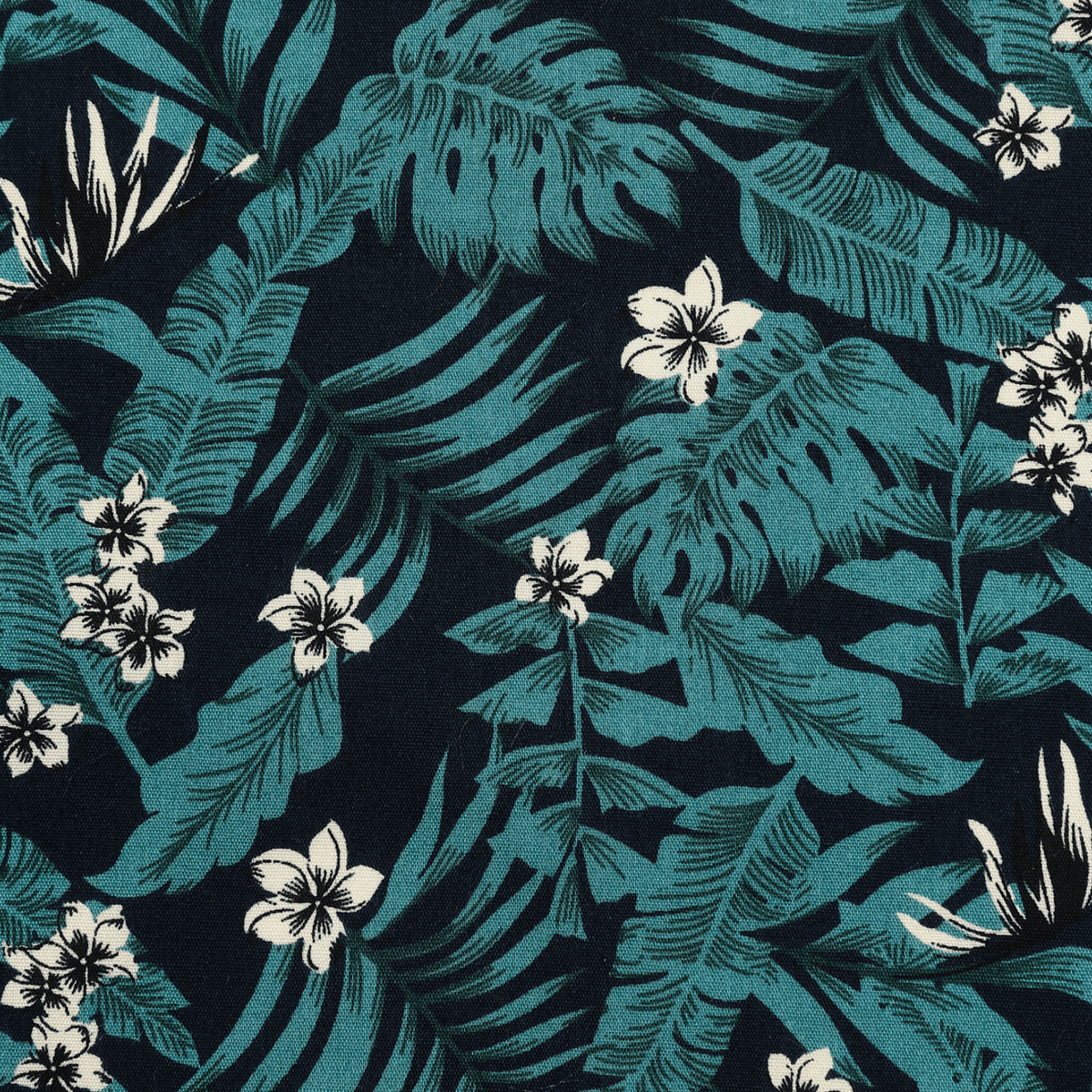 Essaouira Emerald Palm Necktie Fabric