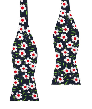 Fijian Midnight Floral Self Bow Tie