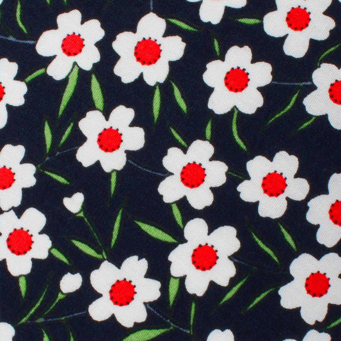 Fijian Midnight Floral Necktie Fabric