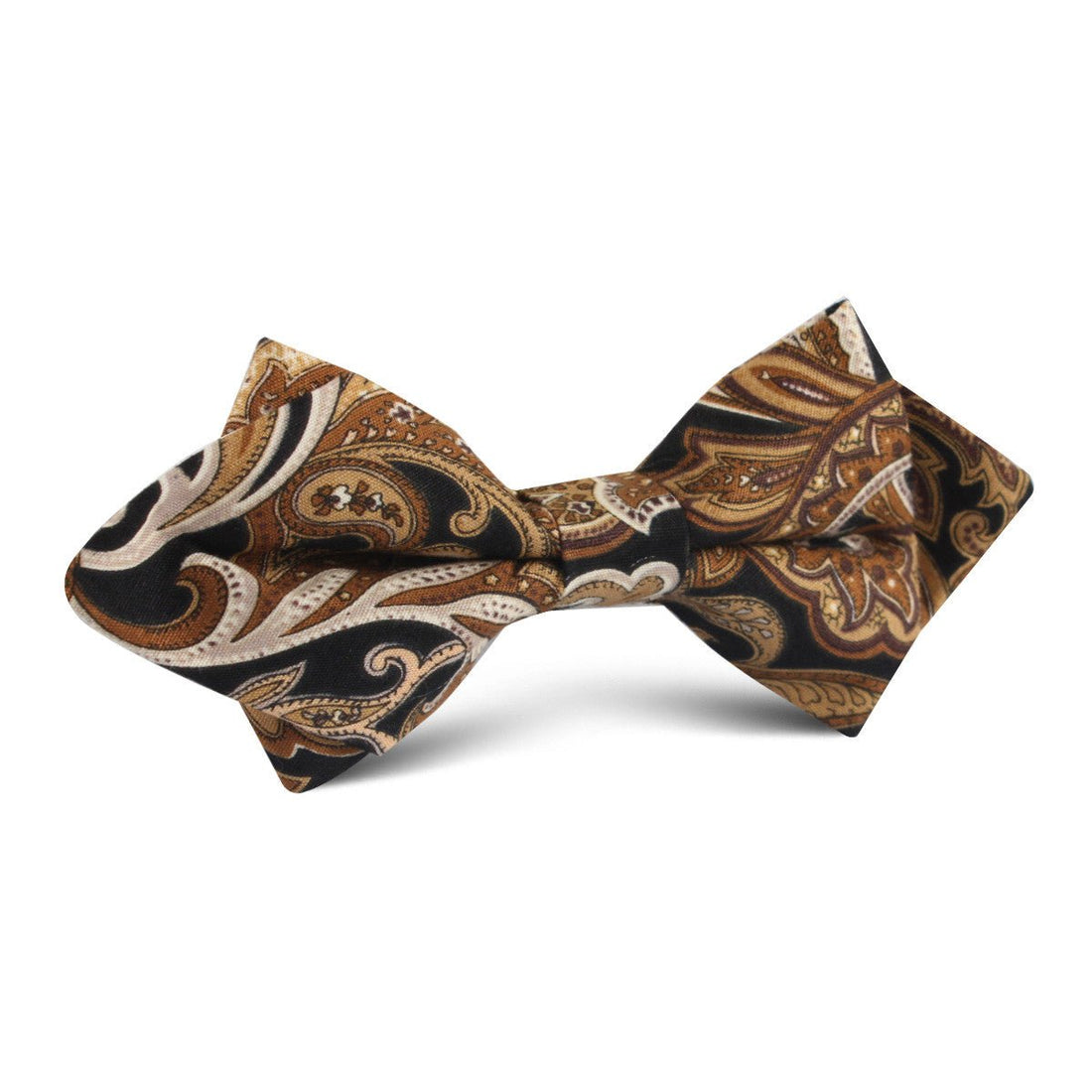 Filicudi Brown Paisley Diamond Bow Tie