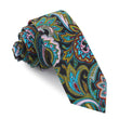 Filicudi Maroon & Green Paisley Skinny Tie