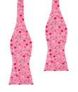 Flamenco Pink Floral Self Bow Tie