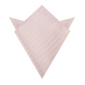 Flamenco Blush Pink Striped Pocket Square