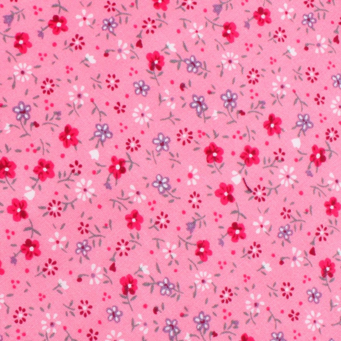 Flamenco Pink Floral Necktie Fabric