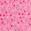 Flamenco Pink Floral Skinny Tie Fabric