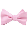 Flamingo Pink Twill Self Tied Bow Tie