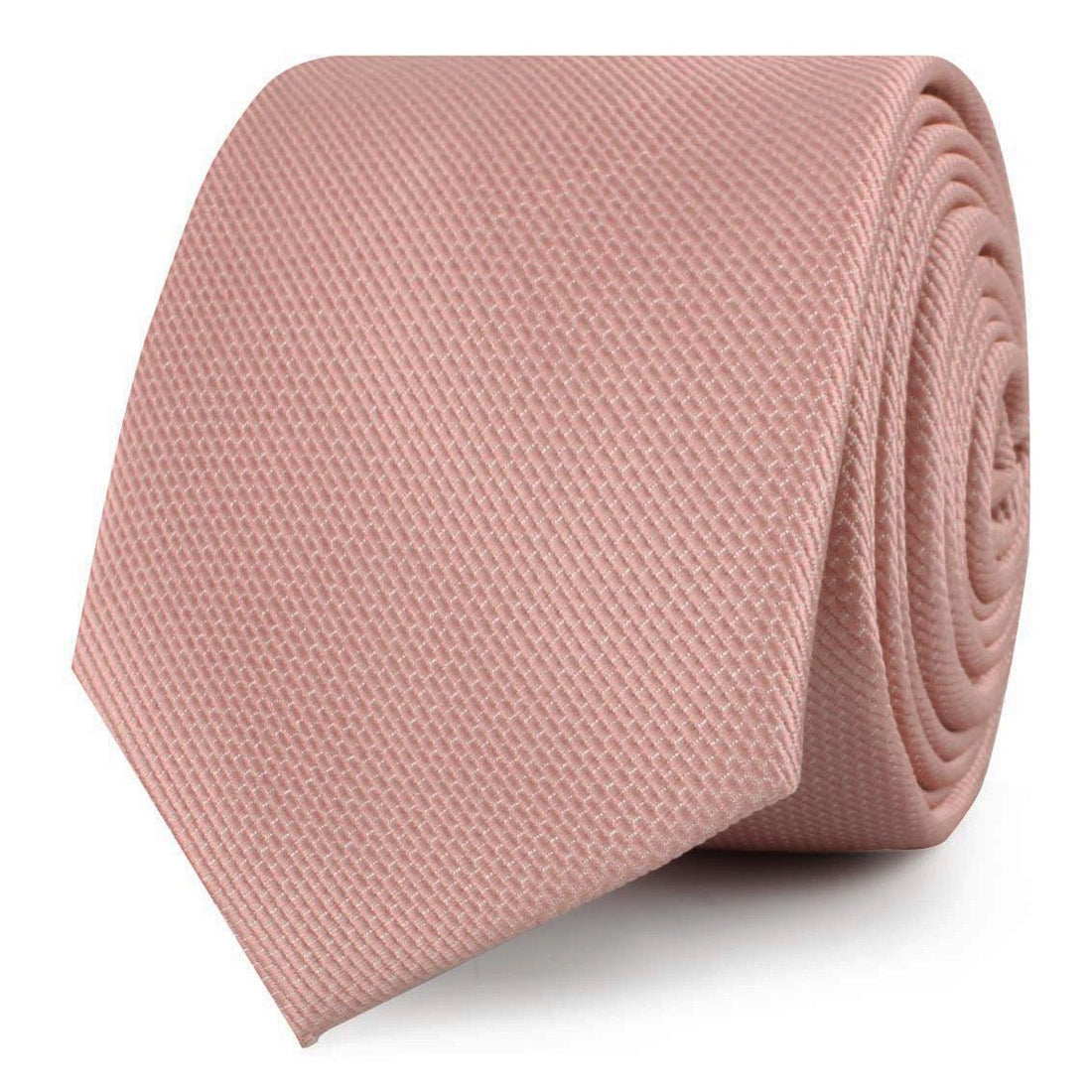 Flamingo Ballet Blush Pink Weave Skinny Ties