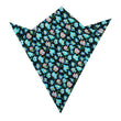 Flax Linum Blue Floral Pocket Square