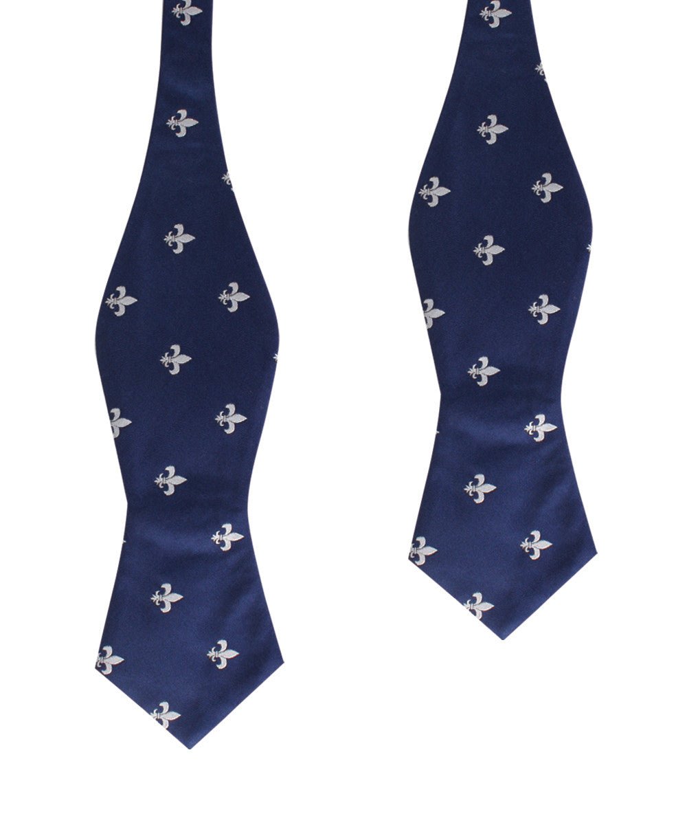 Fleur De Lis Diamond Self Bow Tie