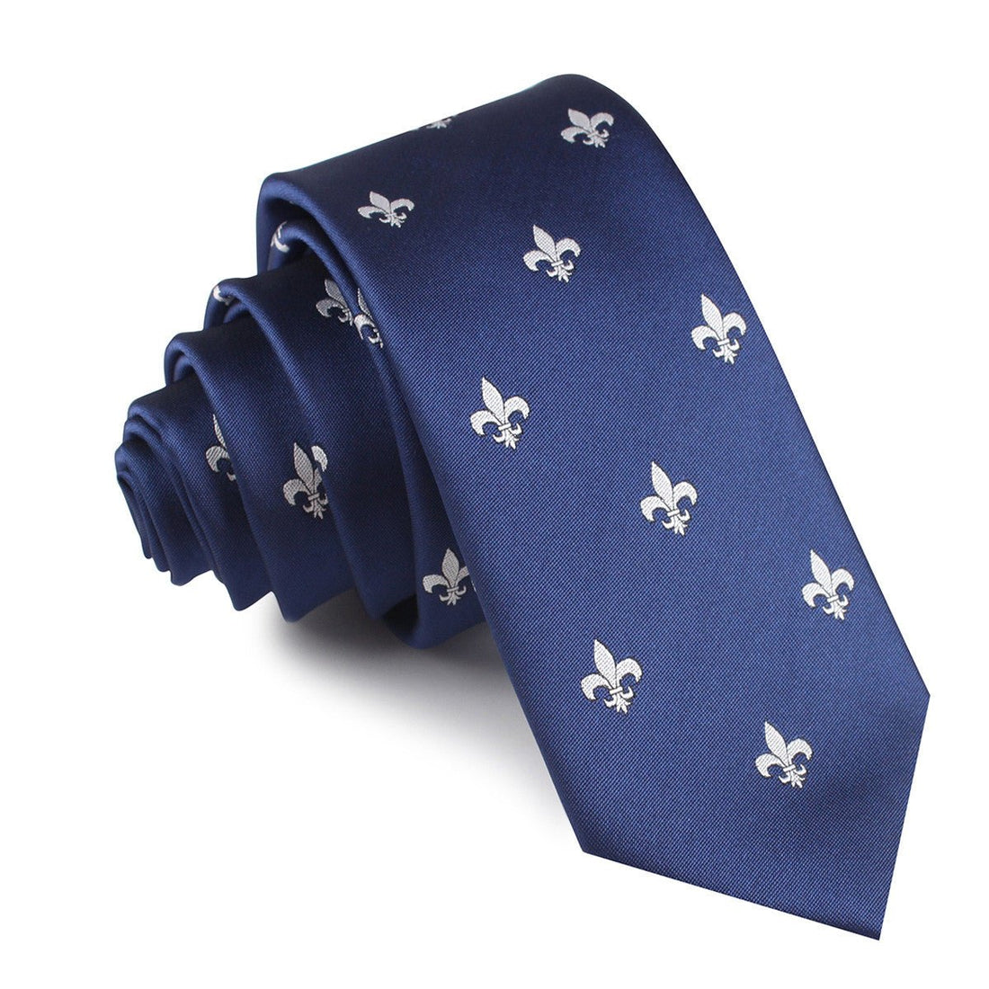 Fleur De Lis Skinny Tie