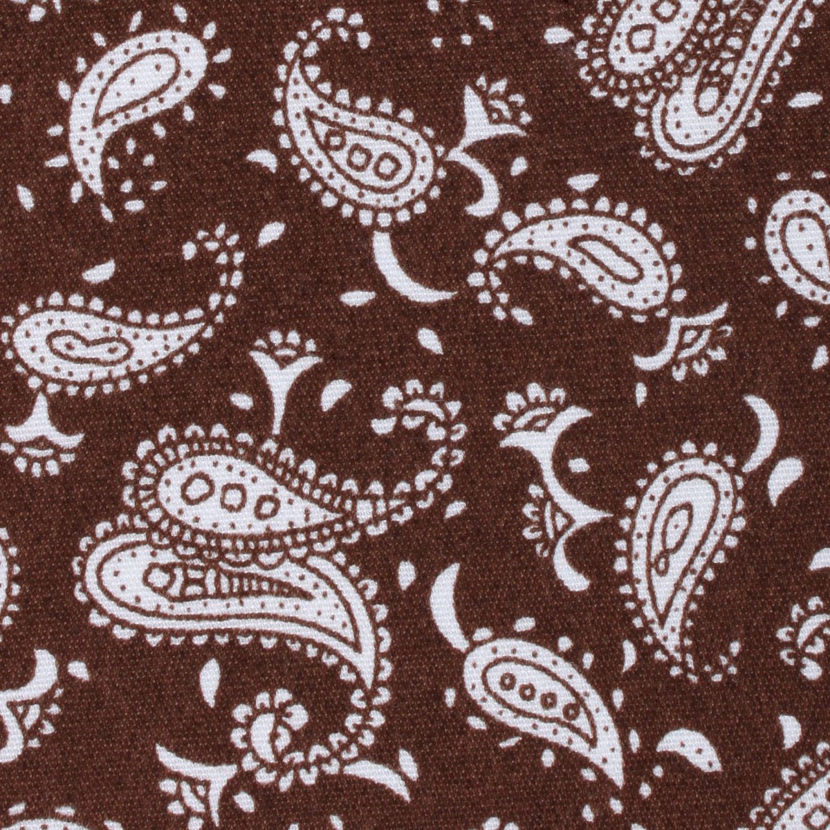 Florence Paisley Brown Fabric Skinny Tie