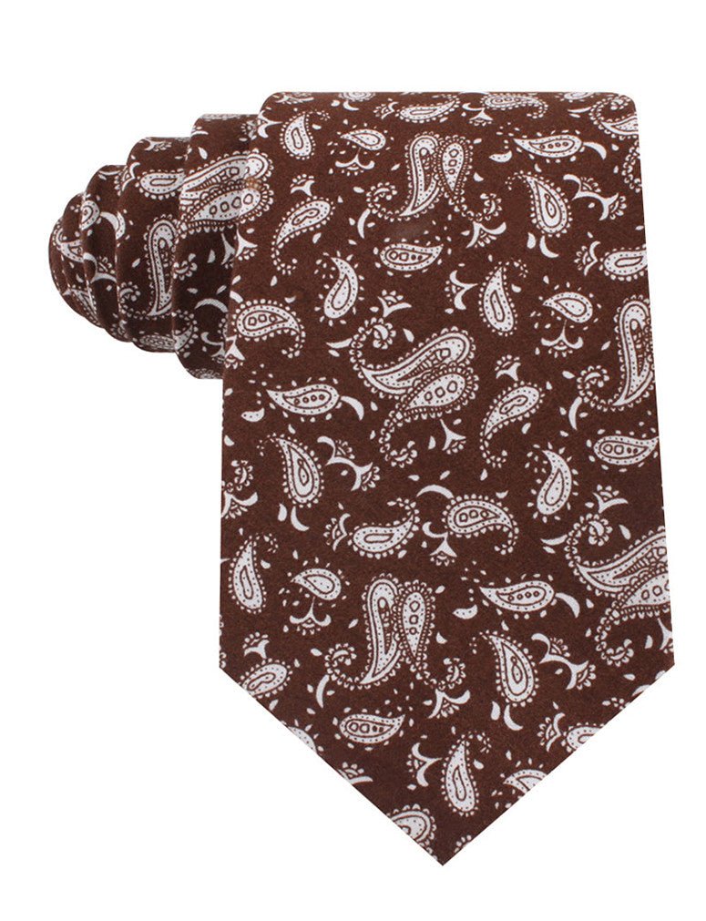 Florence Paisley Brown Tie