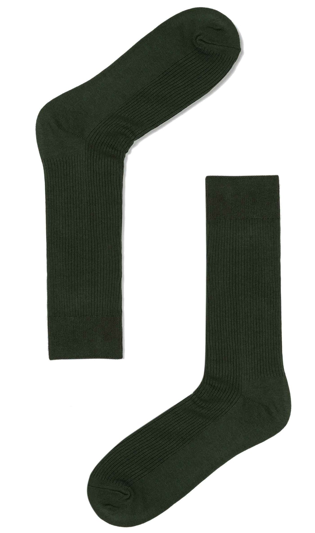 Forest Green Cotton-Blend Socks