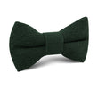 Forest Green Crocodile Linen Kids Bow Tie