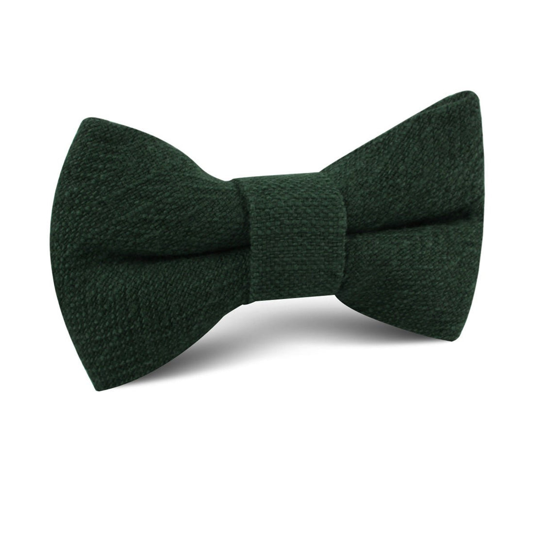 Forest Green Crocodile Linen Kids Bow Tie