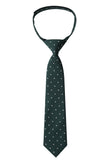 Forest Green Polka Dots Kids Necktie