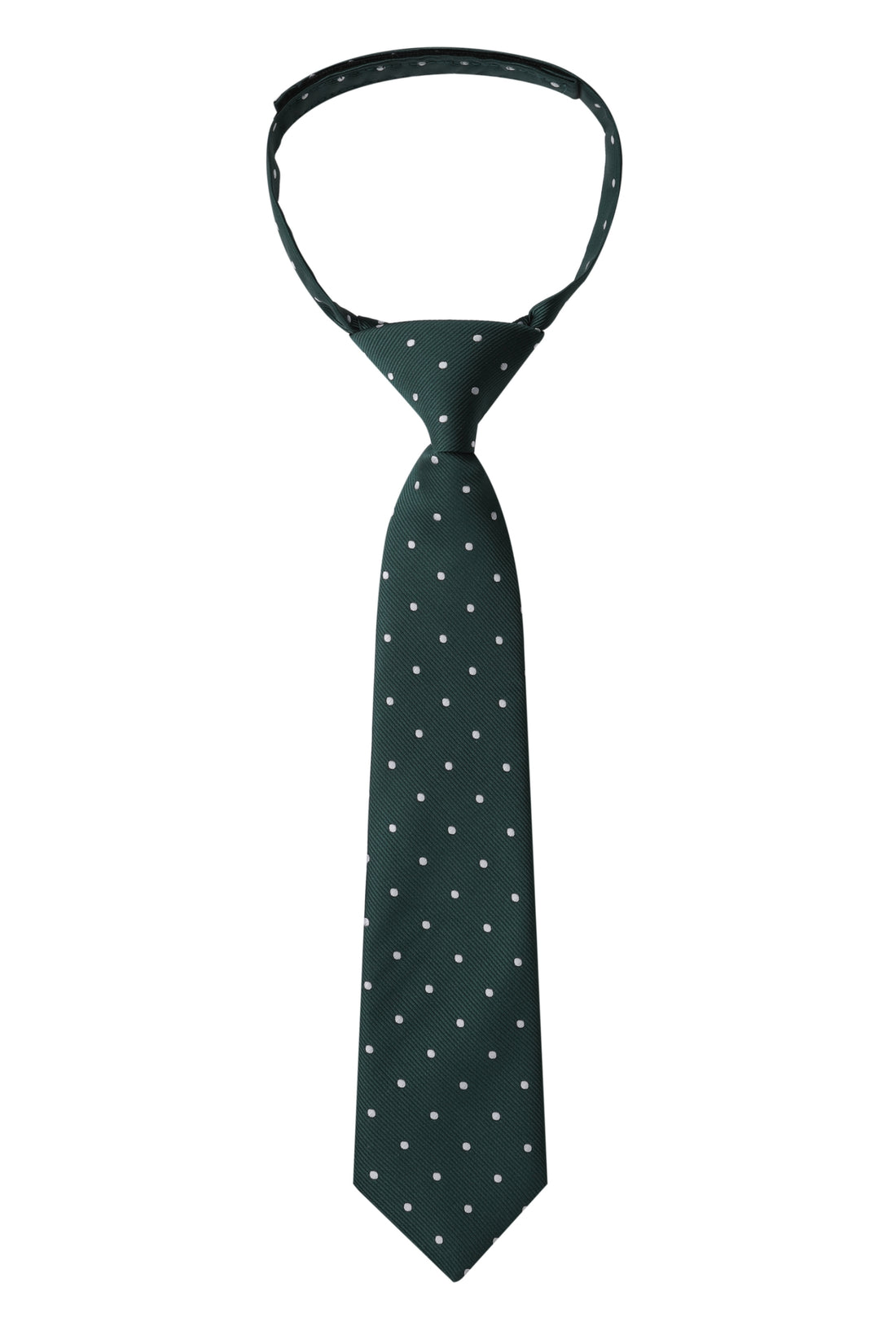 Forest Green Polka Dots Kids Necktie