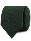 Forest Green Crocodile Linen Neckties