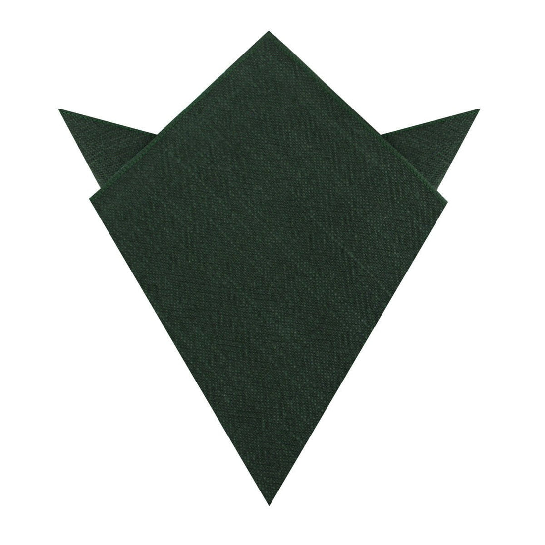 Forest Green Crocodile Linen Pocket Square