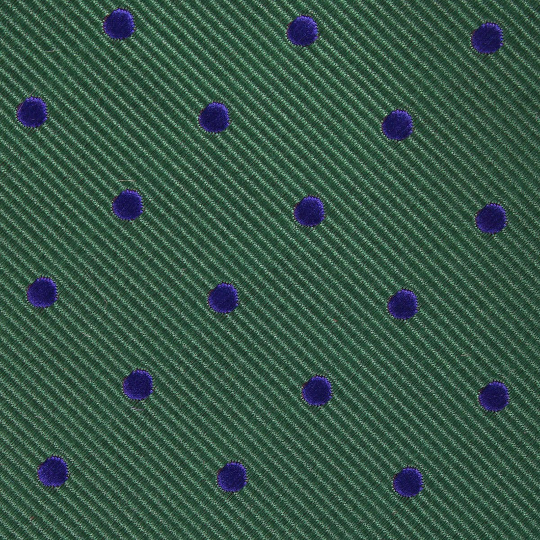 Forest Green Dark Polkadot Fabric Necktie