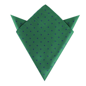 Forest Green Dark Polkadot Pocket Square