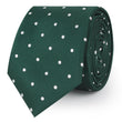 Forest Green Polka Dots Skinny Ties