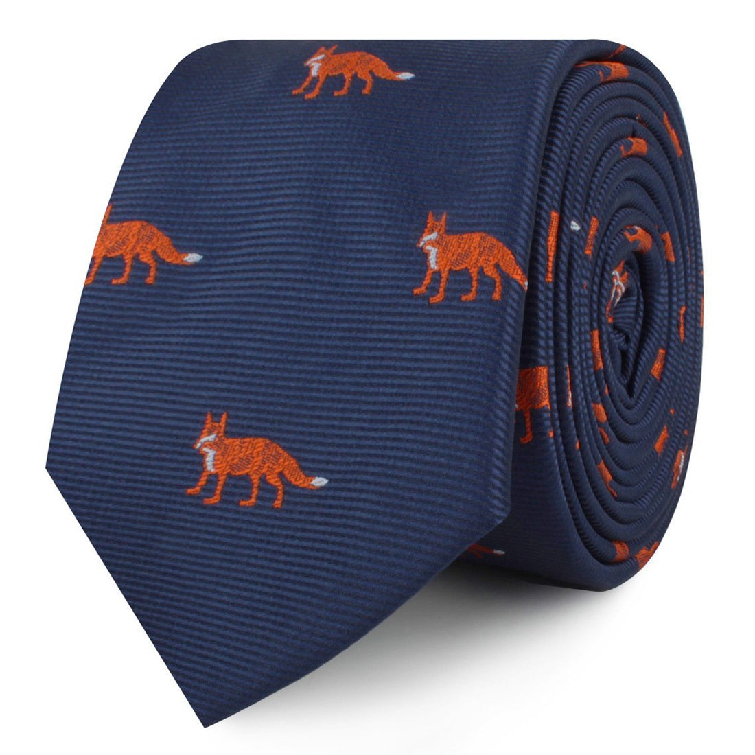 Fox Island Navy Skinny Ties