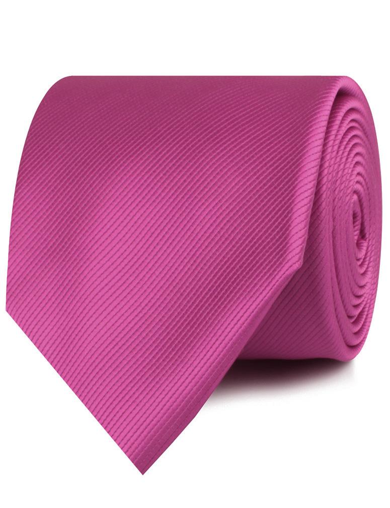 Fuschia Pink Twill Neckties