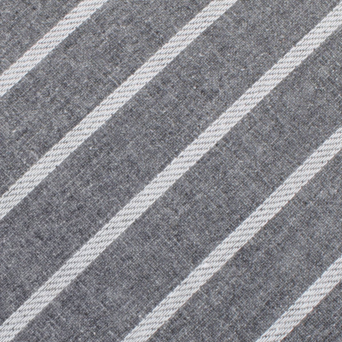 Galileo Pewter Grey Striped Linen Self Bow Tie Fabric