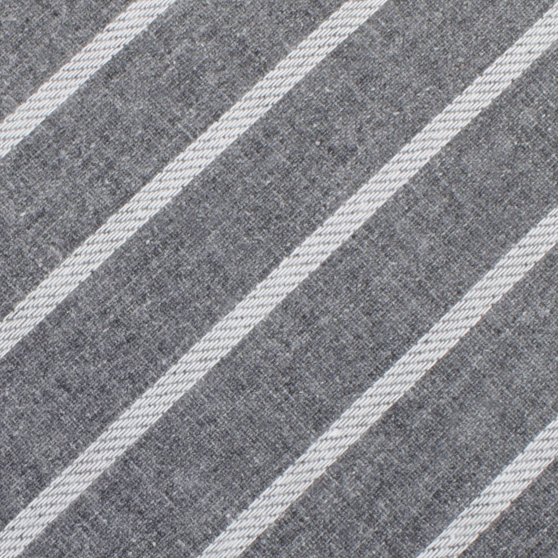 Galileo Pewter Grey Striped Linen Necktie Fabric