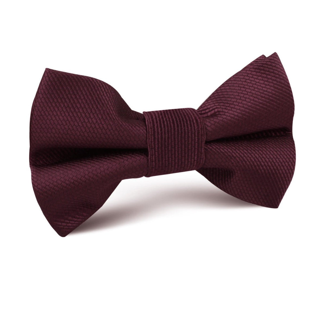 Garnet Wine Burgundy Weave Kids Bow Tie